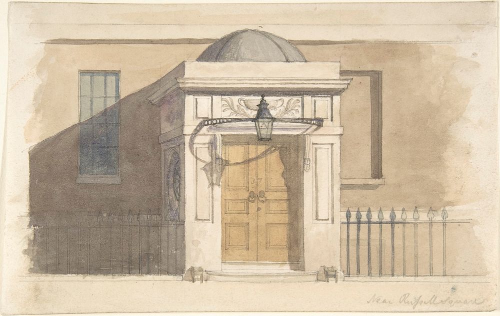 Domed Projecting Rectangular Entrance to a House near Russell Square