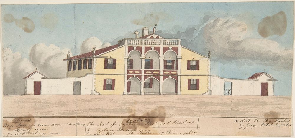 Fonduco, the Seat of Captain Thomas James Maling by Anonymous, British, 19th century