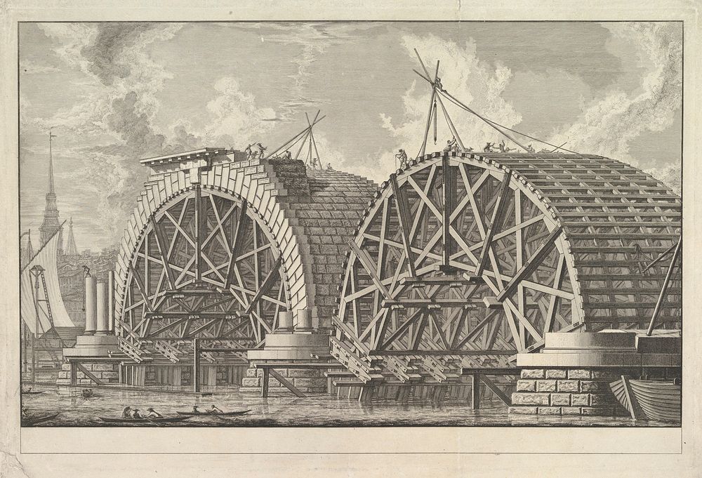 A view of part of the intended Bridge at Blackfriars, London