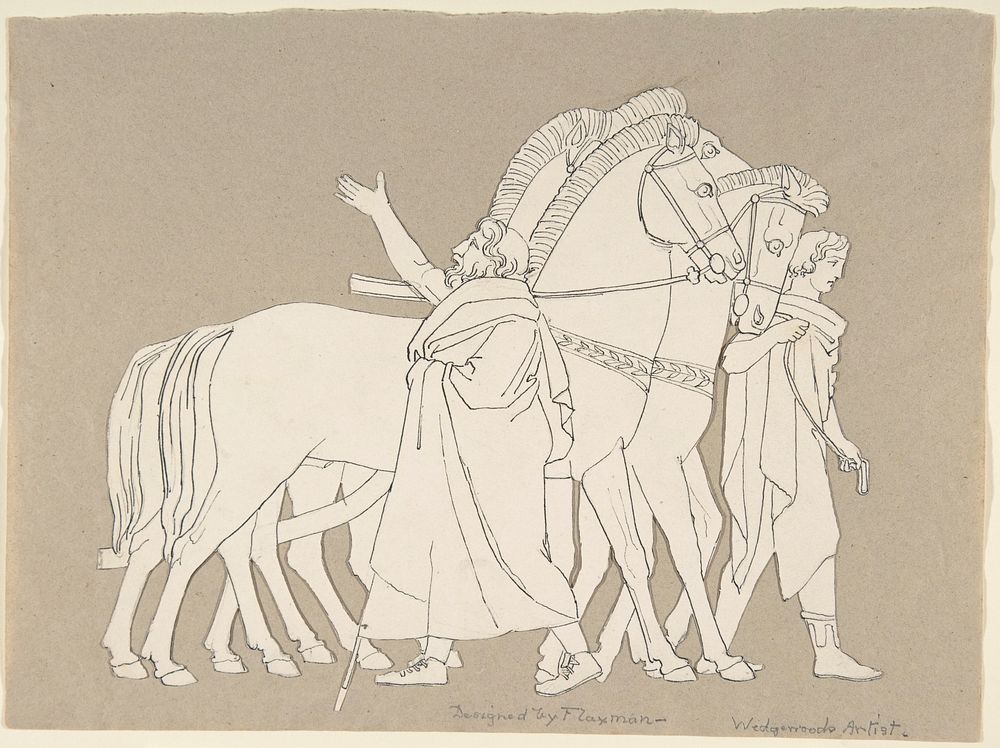 Design for large fireplace white tiles produced in Wedgwood's factory