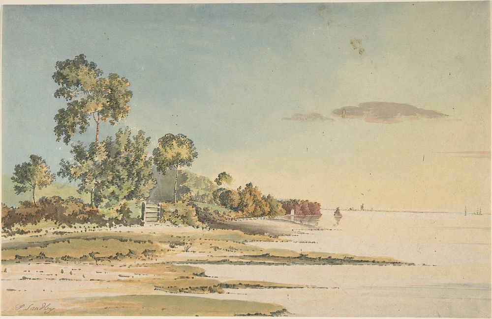 Landscape on a Bay by Anonymous, British, 19th century