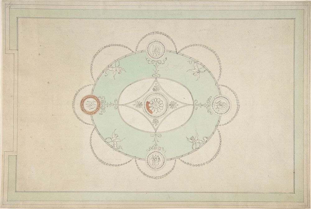 Design for a Ceiling, attributed to James wyatt