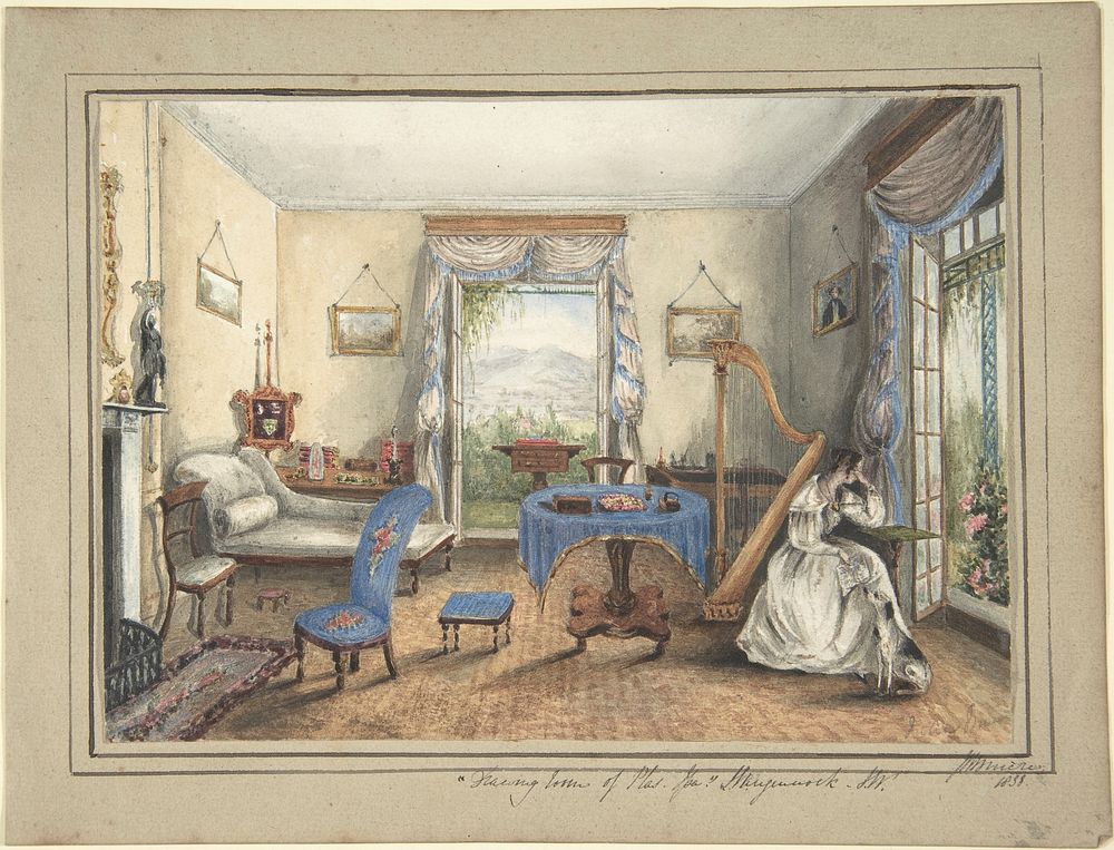 "Drawing Room of the Plas. Spa" 