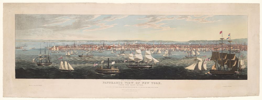 Panoramic View of New York, from the East River by various artists/makers