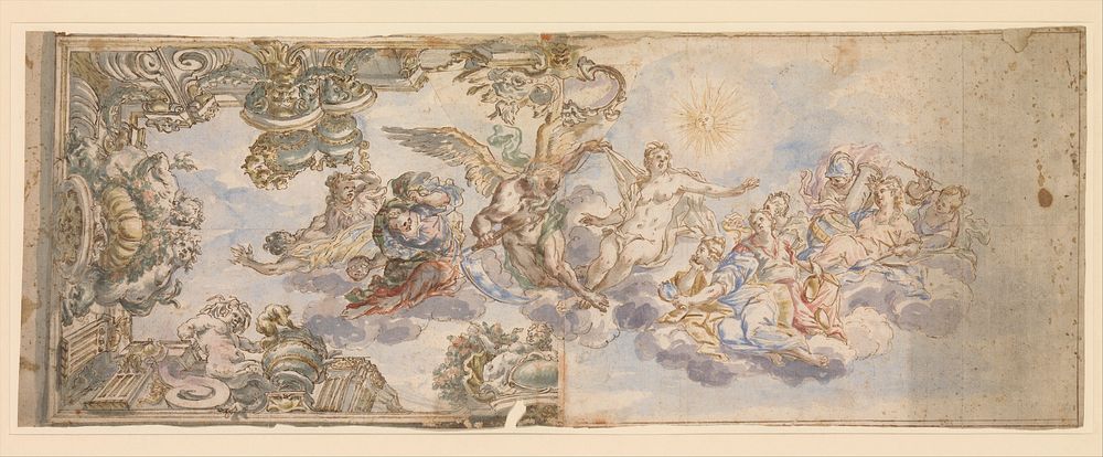 Allegorical Design for a Ceiling Fresco., after Francesco Albani