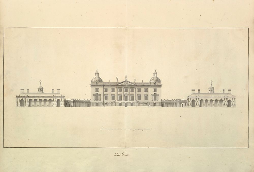 The West Front of Houghton Hall, Norfolk, Elevation