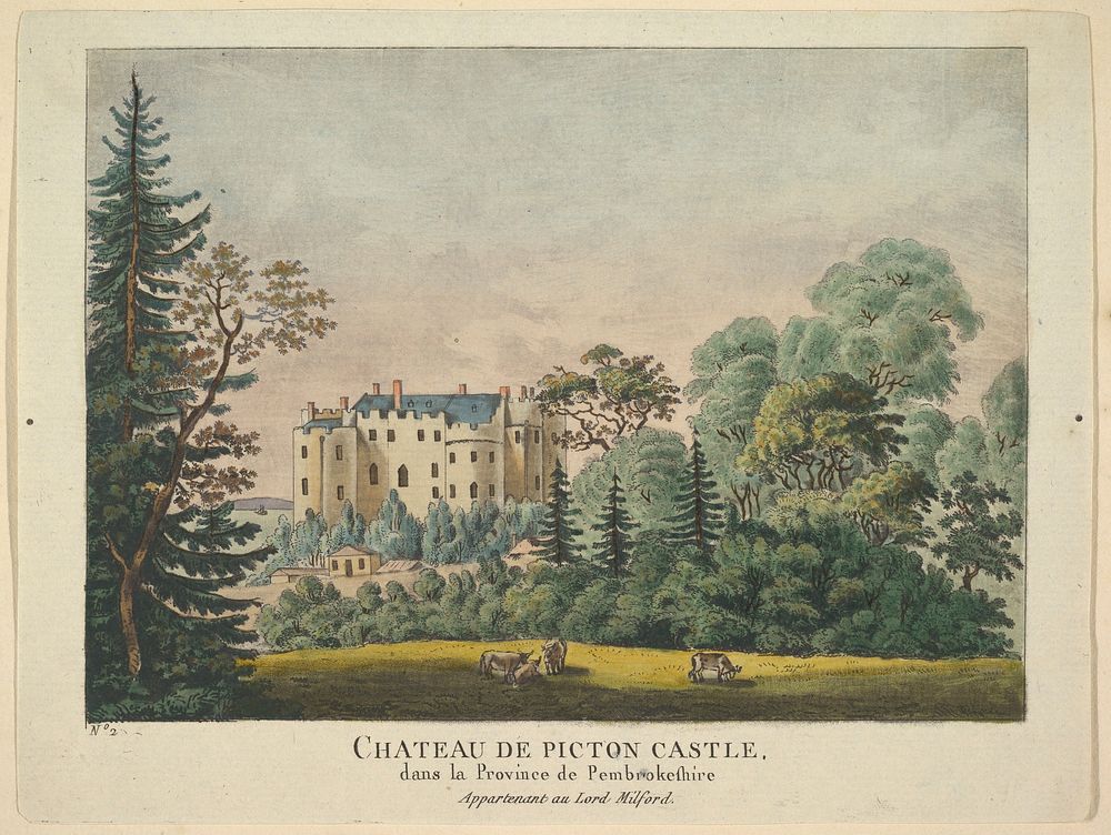 Chateau de Picton Castle, Anonymous, French, 19th century