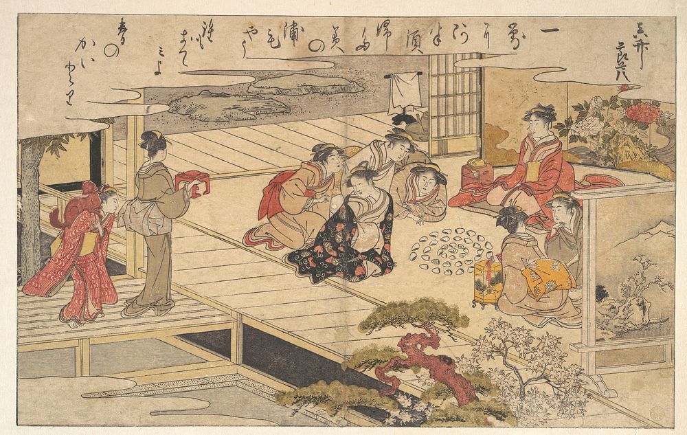Girls Playing a Game with Shells by Utamaro Kitagawa (1754–1806)