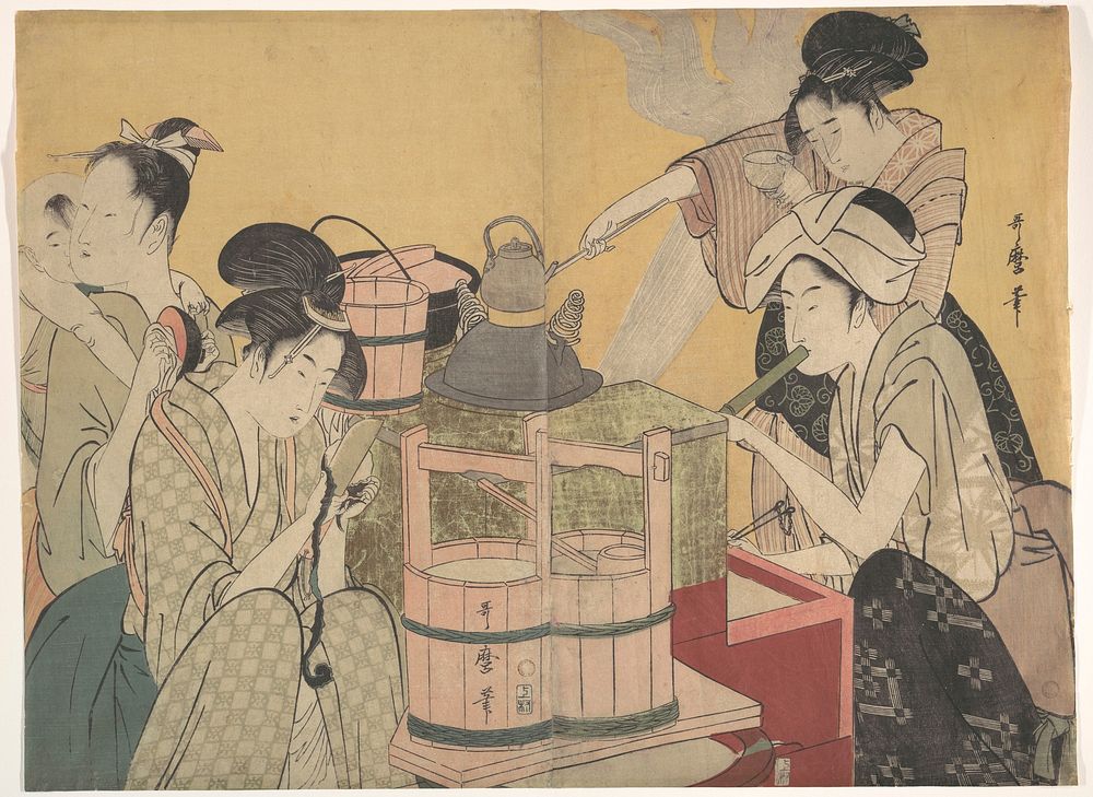 Kitchen Scene by Utamaro Kitagawa (1754–1806)