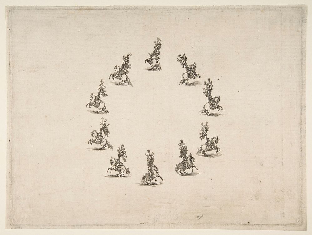 Ten Cavaliers Forming a Circle