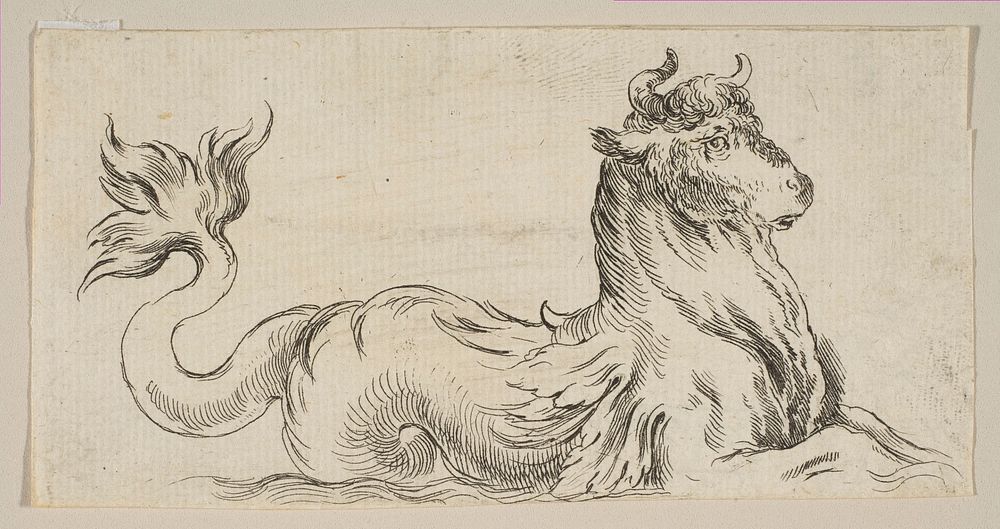 Plate 9: Marine Bull, from 'Various figures and doodles' (Diverses figures et griffonnemens)