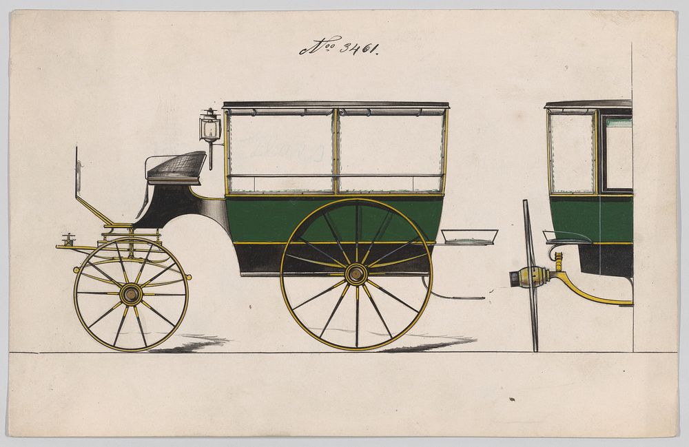 Design for Omnibus or Wagonette, no. 3461, Manufacturer : Brewster & Co.