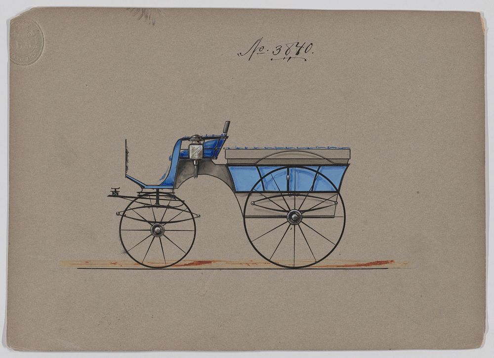 Design for Omnibus or Wagonette, no. 3840, Manufacturer : Brewster & Co.