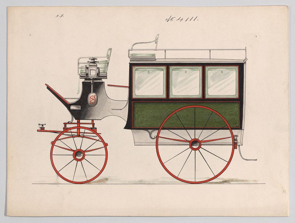 Design for Omnibus or Wagonette, no. 4111, Manufacturer : Brewster & Co.