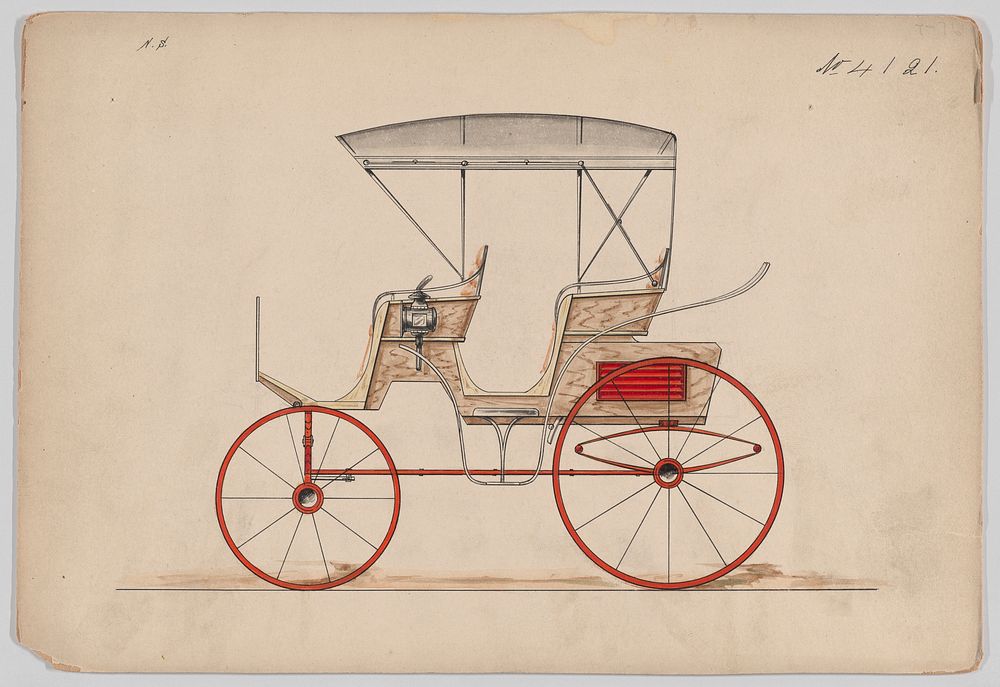 Design for Extension Top Phaeton, no. 4121