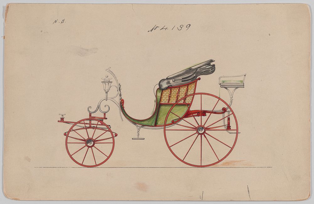 Design for Pony Phaeton, no. 4139, Manufacturer : Brewster & Co.