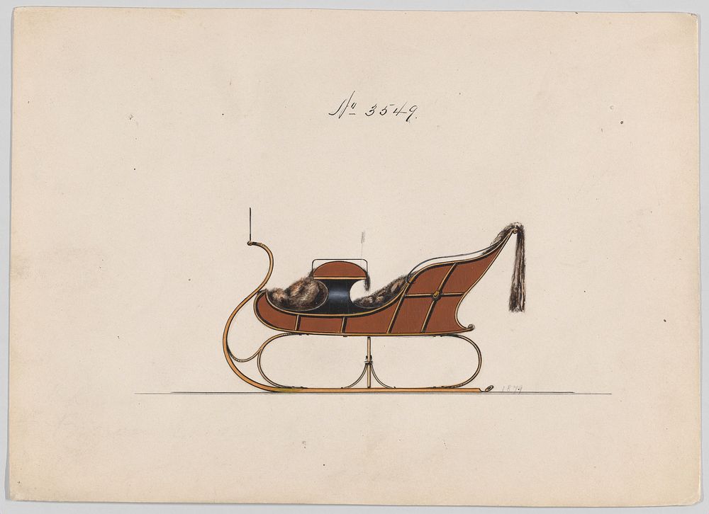 Design for 4 Seat Sleigh, no. 3549