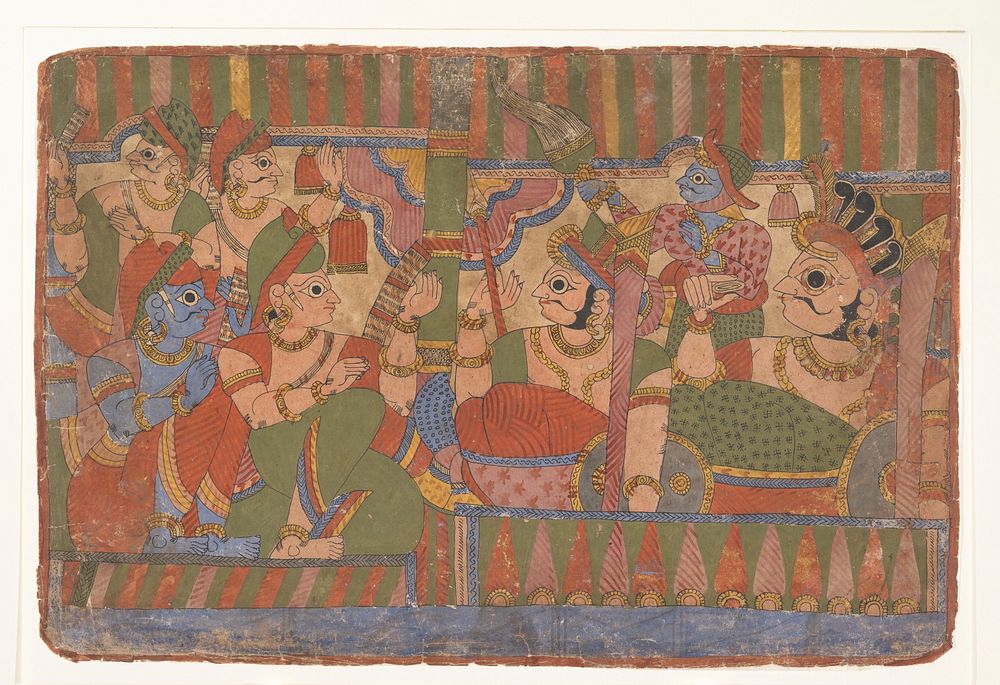 Council of Heroes: Page from a Dispersed Mahabharata (Great Descendants of Mahabharata), India (Maharashtra, Paithan)