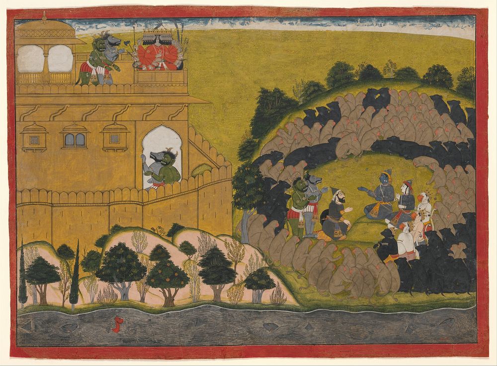 Rama Releases the Demon Spies Shuka and Sarana: Folio from the Siege of Lanka series