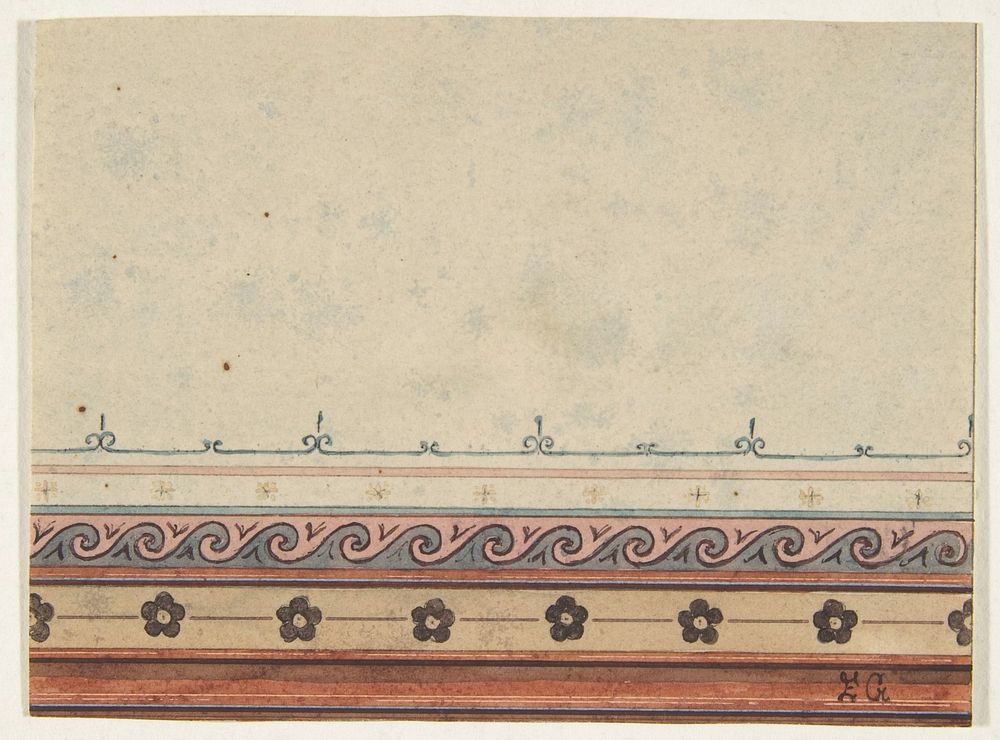 Design for the decoration of a ceiling by Jules Edmond Charles Lachaise and Eugène Pierre Gourdet