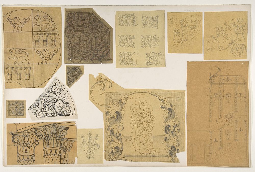 Twelve ornamental designs for the decoration of interiors by Jules Lachaise and Eugène Pierre Gourdet