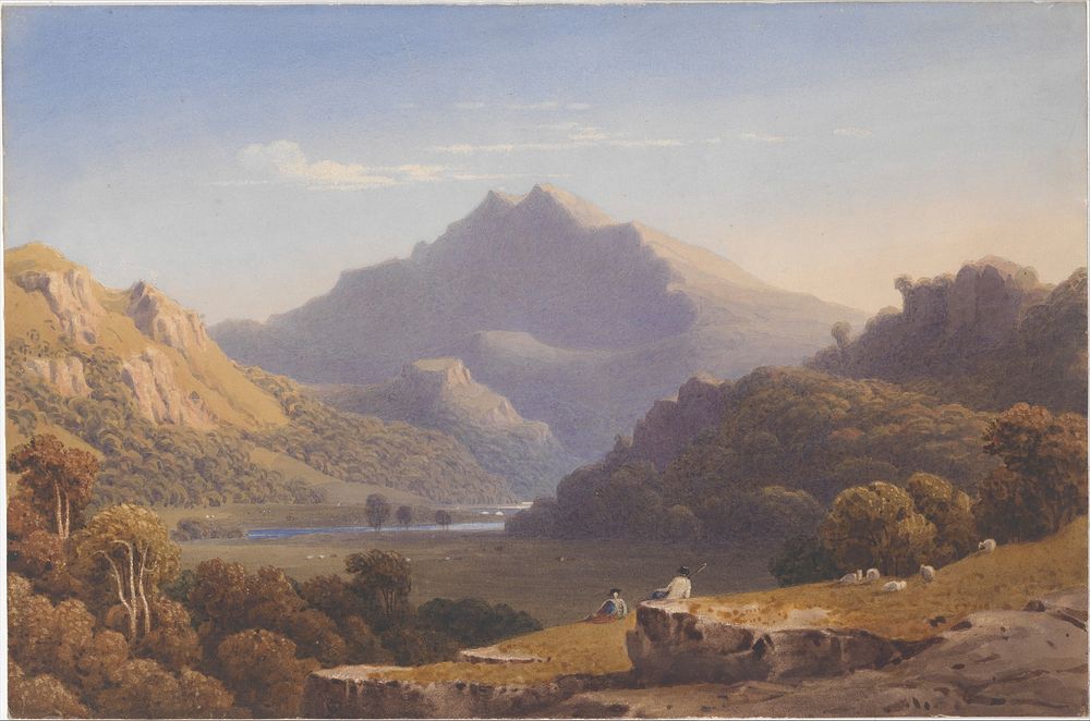 Snowdon from Llyn Nantlle, North Wales by George Fennel Robson (British, Durham 1788&ndash;1833 London)