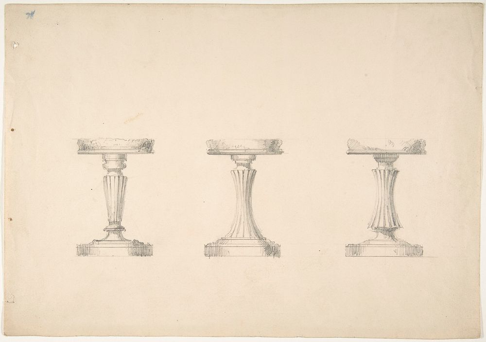 Design for Three Stools with Columnar Supports