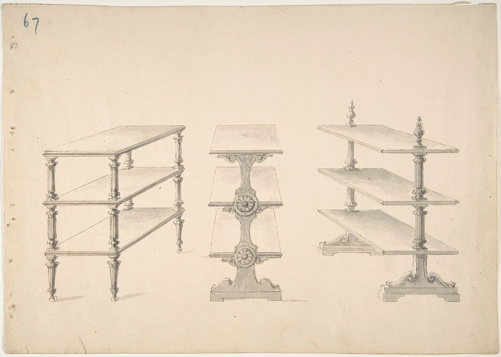 Design for Three Sets of Shelves