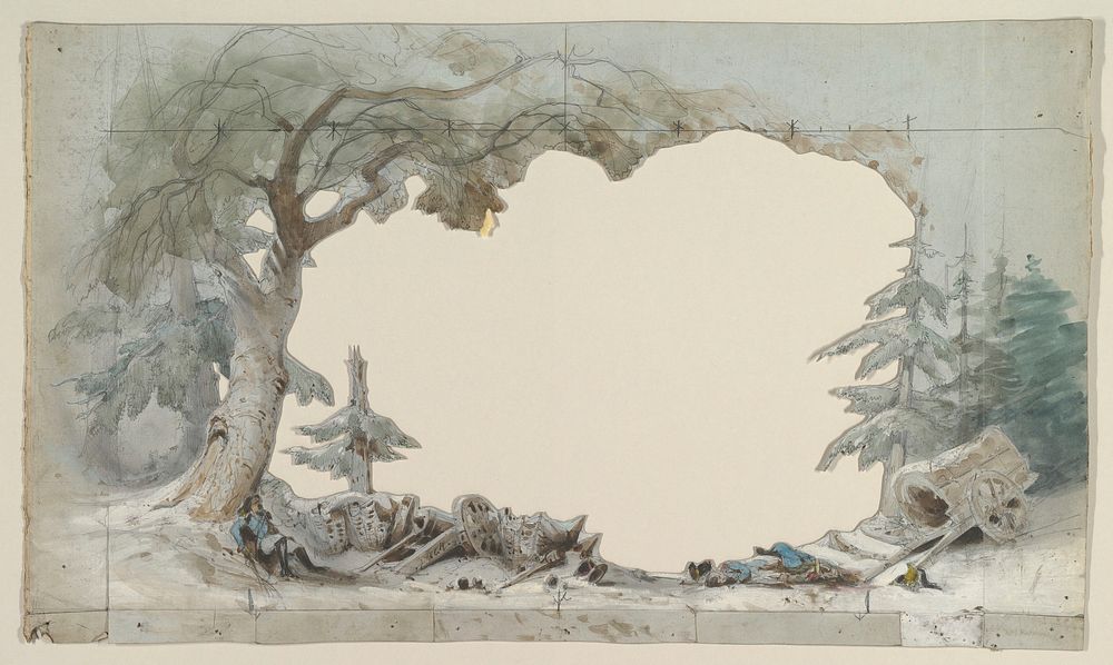 Design for a Stage Set by Eugène Cicéri