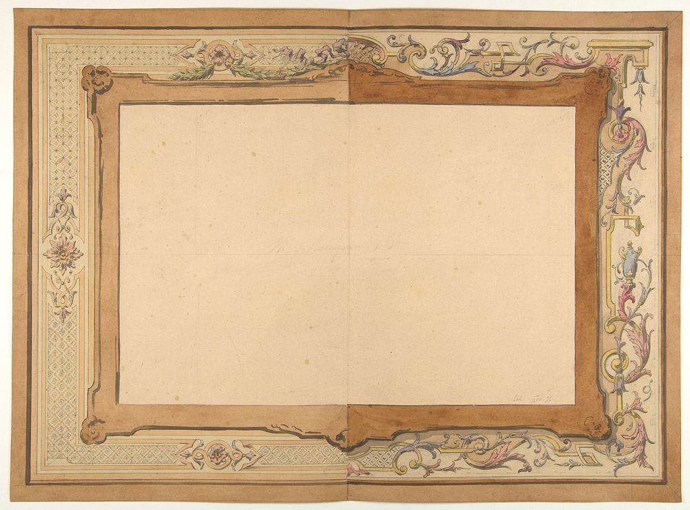 Design for a ceiling by Jules Edmond Charles Lachaise and Eugène Pierre Gourdet