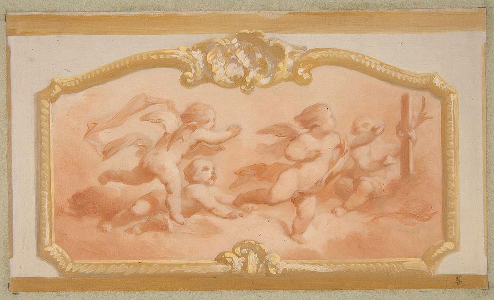 Design with putti by Jules Lachaise and Eugène Pierre Gourdet