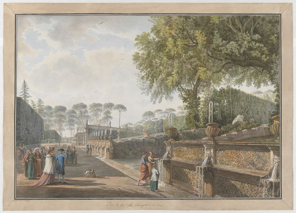 Villa Pamphili by Giovanni Volpato and Abraham Louis Rodolphe Ducros