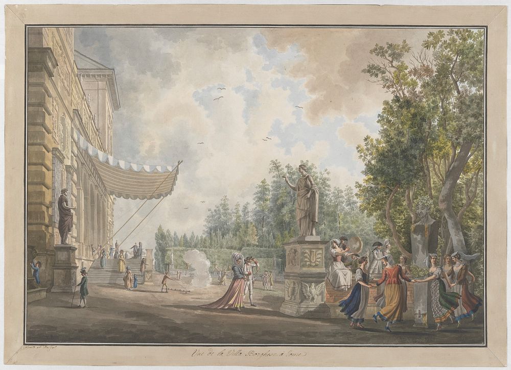 Villa Borghese by Giovanni Volpato and Abraham Louis Rodolphe Ducros