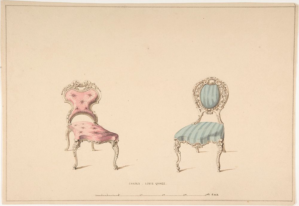 Design for Chairs, Louis Quinze Style by Robert William Hume