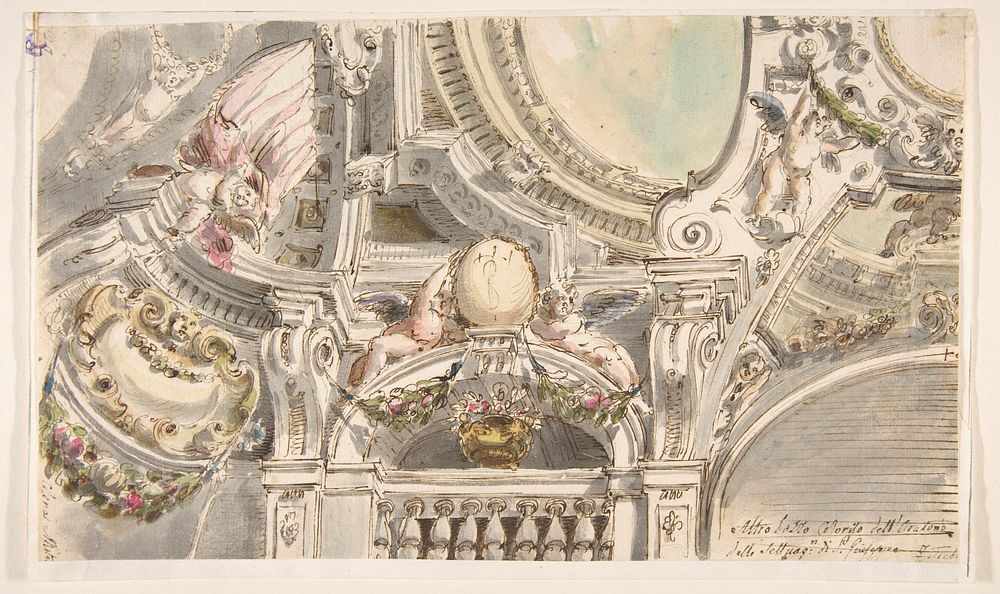 Design for a Ceiling, attributed to Faustino Trebbi
