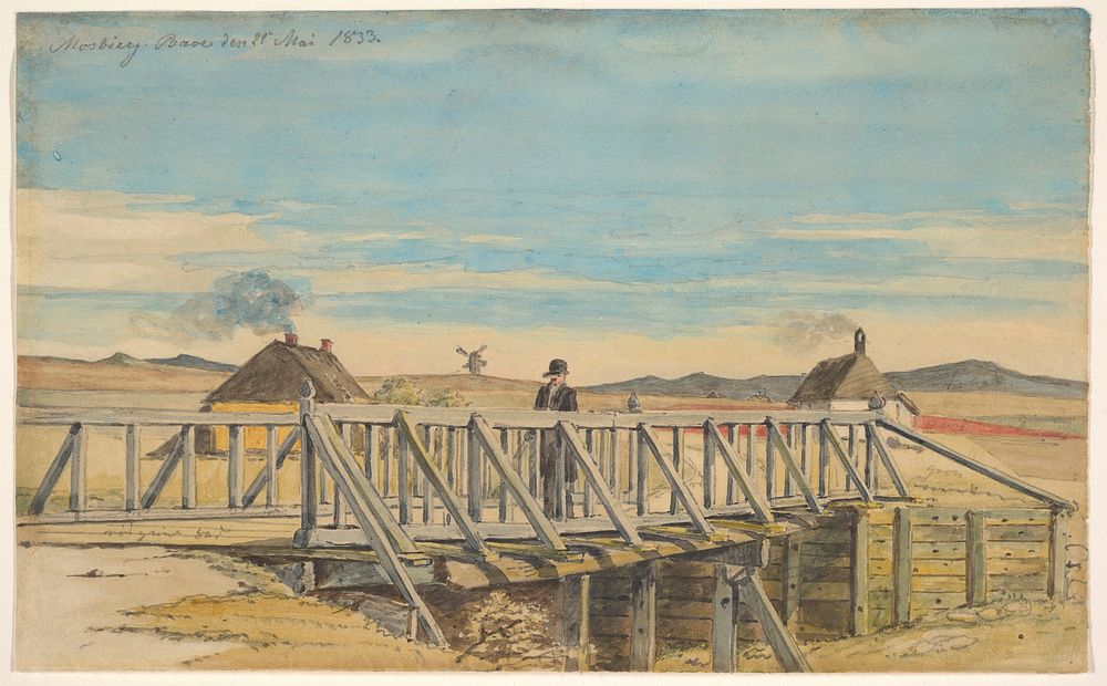 Landscape with a Bridge Near Mosbjerg by Martinus R&oslash;rbye