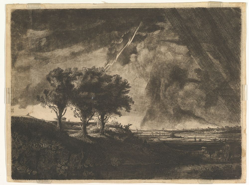 The Three Trees by Captain William E. Baillie, after Rembrandt
