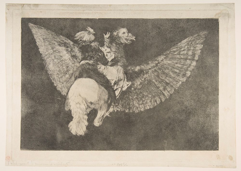 'Flying Folly' from the 'Disparates' (Follies / Irrationalities) by Goya (Francisco de Goya y Lucientes)