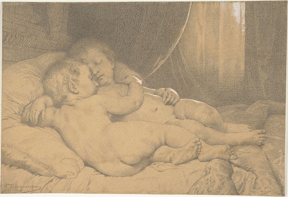 Two Sleeping Children by William Bouguereau