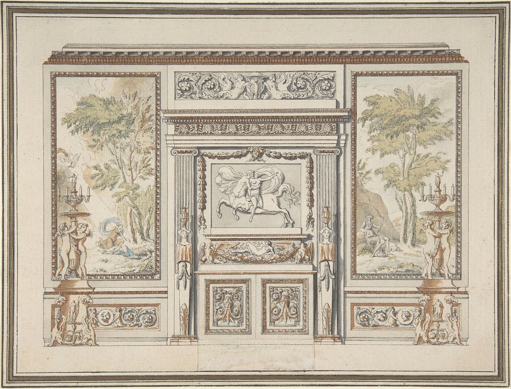 Design for a Wall Elevation by Etienne de Lavall&eacute;e-Poussin