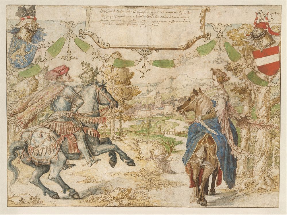 Otto, Count of Nassau and his Wife Adelheid van Vianen by Bernard van Orley