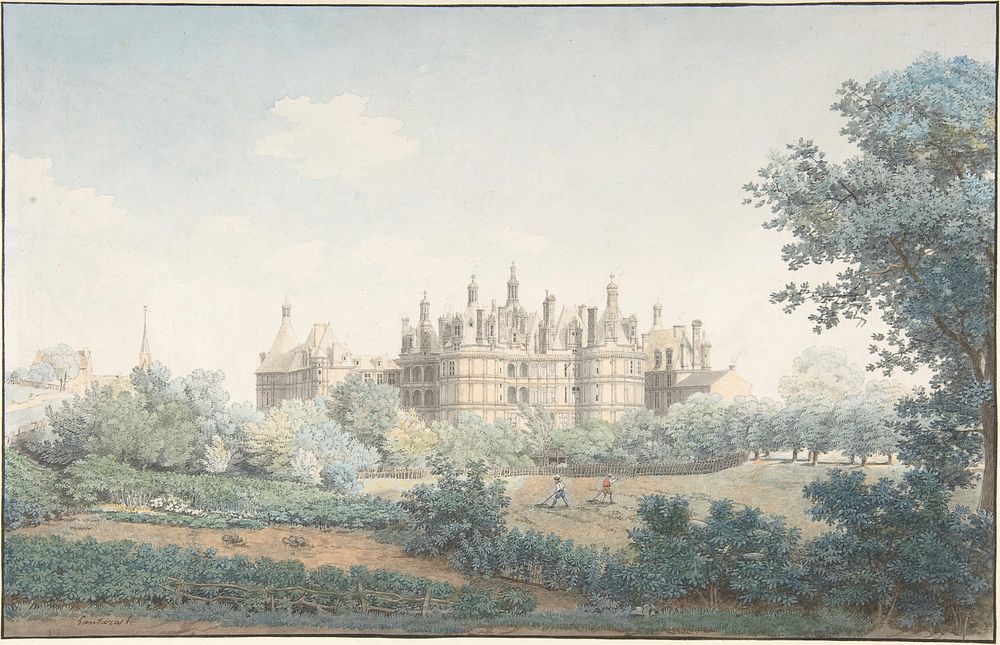 The Ch&acirc;teau of Chambord Seen from the Southwest by Simon Mathurin Lantara