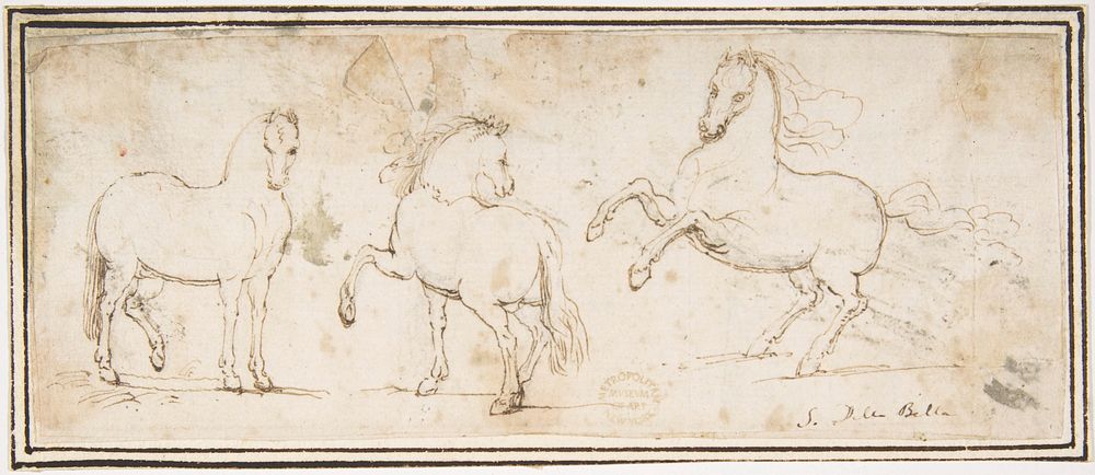 Horses, attributed to Francesco Allegrini