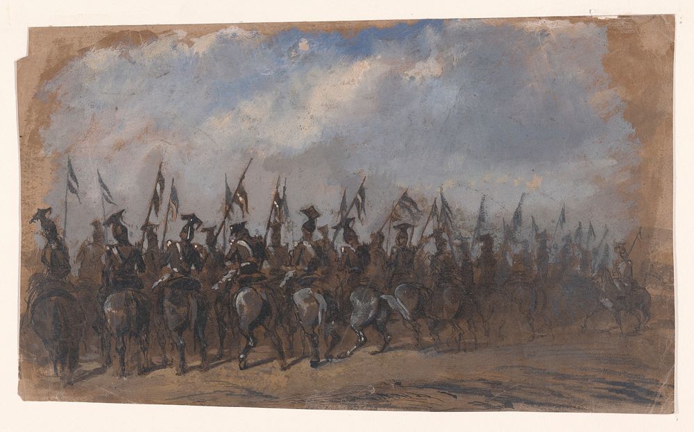 Squadron of Lancers by Auguste Raffet