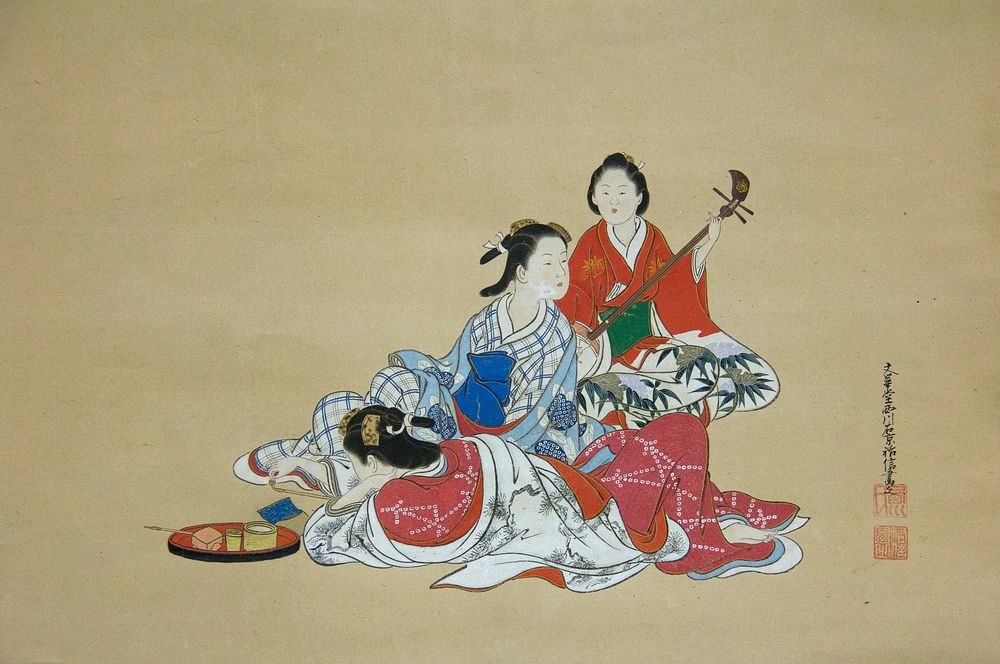Three Beauties by Nishikawa Sukenobu