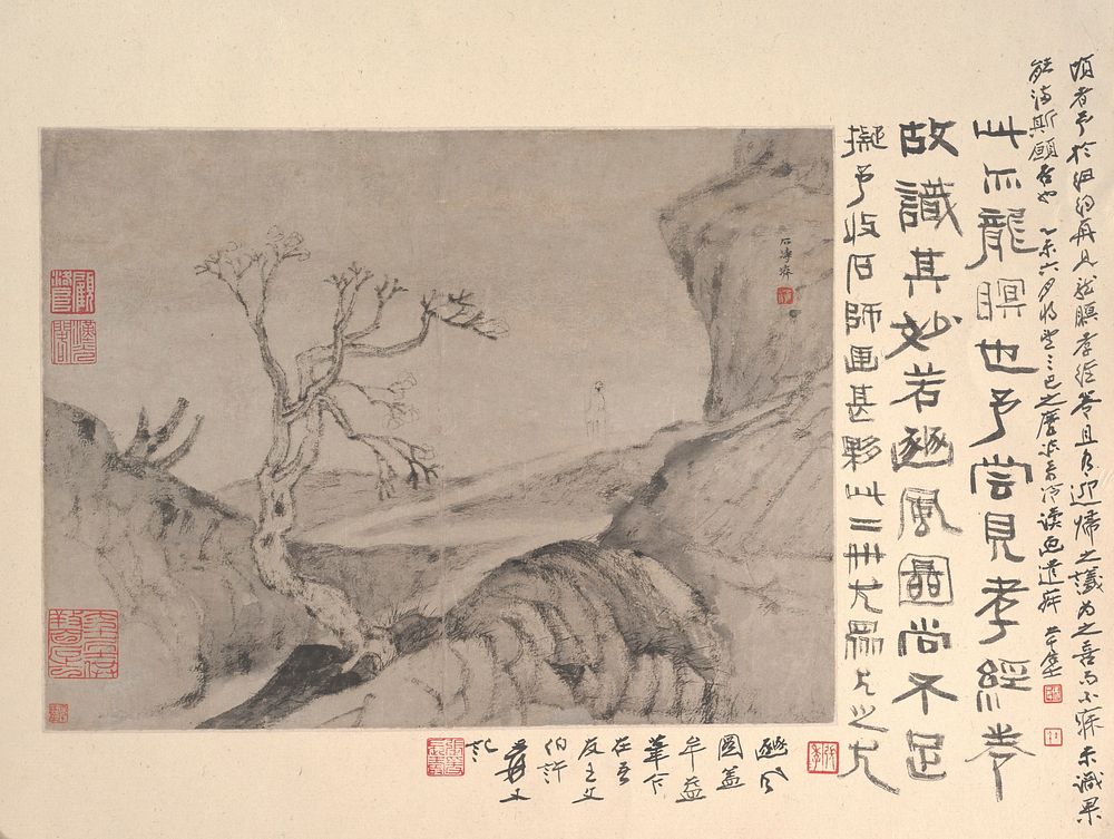 Landscape with solitary figure