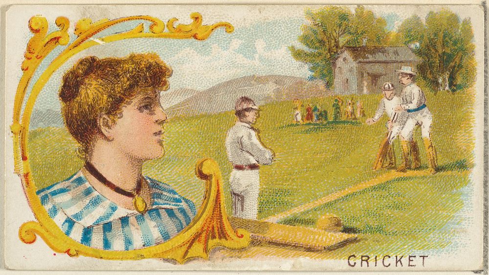Cricket, from the Games and Sports series (N165) for Old Judge Cigarettes issued by Goodwin & Company