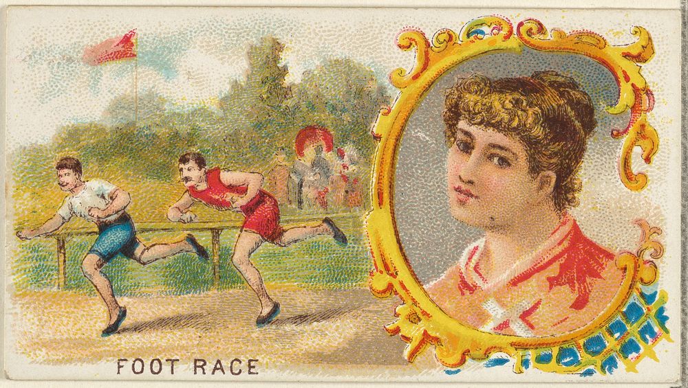 Foot Race, from the Games and Sports series (N165) for Old Judge Cigarettes issued by Goodwin & Company