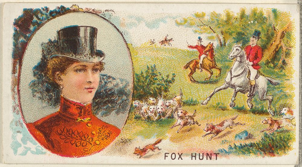 Fox Hunt, from the Games and Sports series (N165) for Old Judge Cigarettes issued by Goodwin & Company