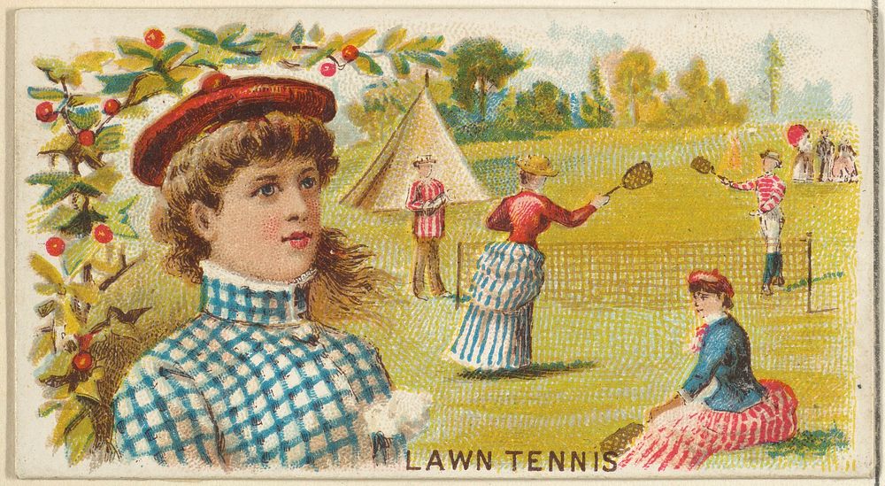 Lawn Tennis, from the Games and Sports series (N165) for Old Judge Cigarettes issued by Goodwin & Company